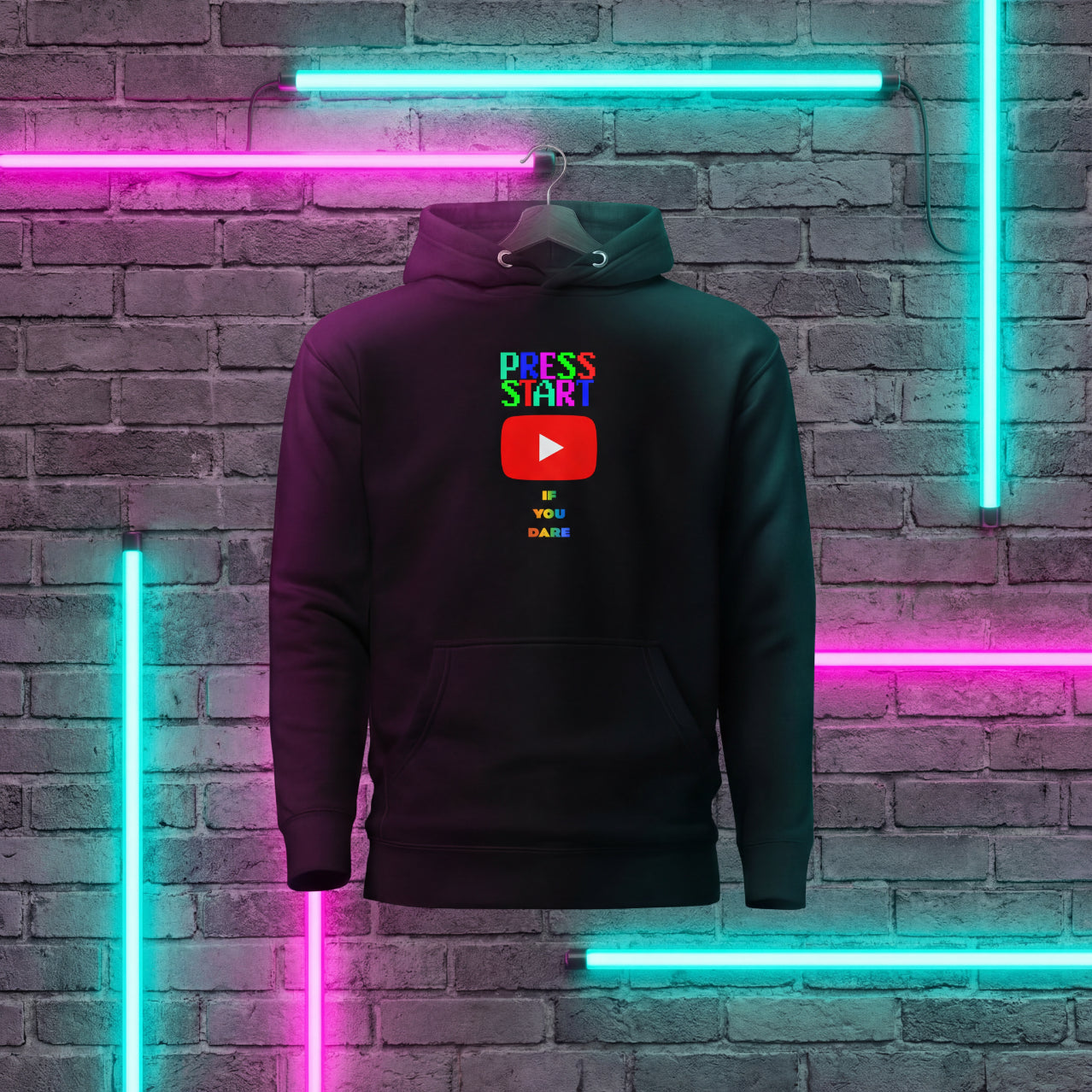 Gamer Level Press Start if you Dare Unisex Hoodie