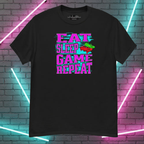 Gamer Level Eat Sleep Game Unisex-T-Shirt