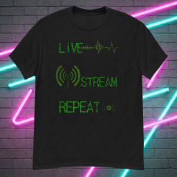 Gamer Level Live Stream Repeat Unisex-T-Shirt