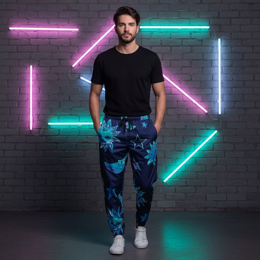 Unisex-Trainingshose Sonne Mond und Sterne