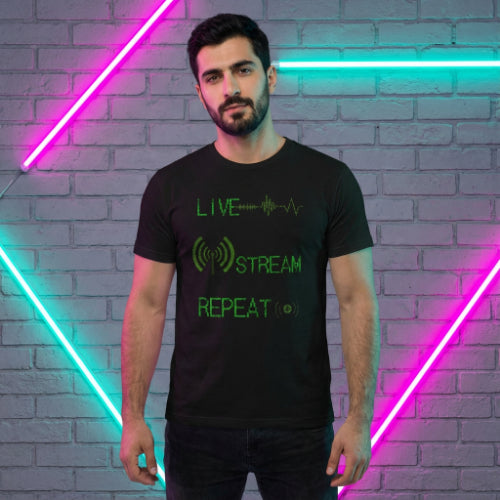 Gamer Level Live Stream Repeat Unisex-T-Shirt