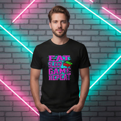 Gamer Level Eat Sleep Game Unisex-T-Shirt