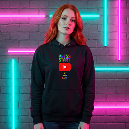 Gamer Level Press Start if you Dare Unisex Hoodie