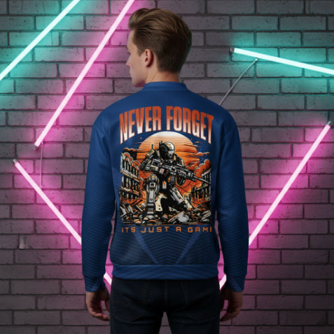 Gamer Level Never Forget Unisex Bomberjacke