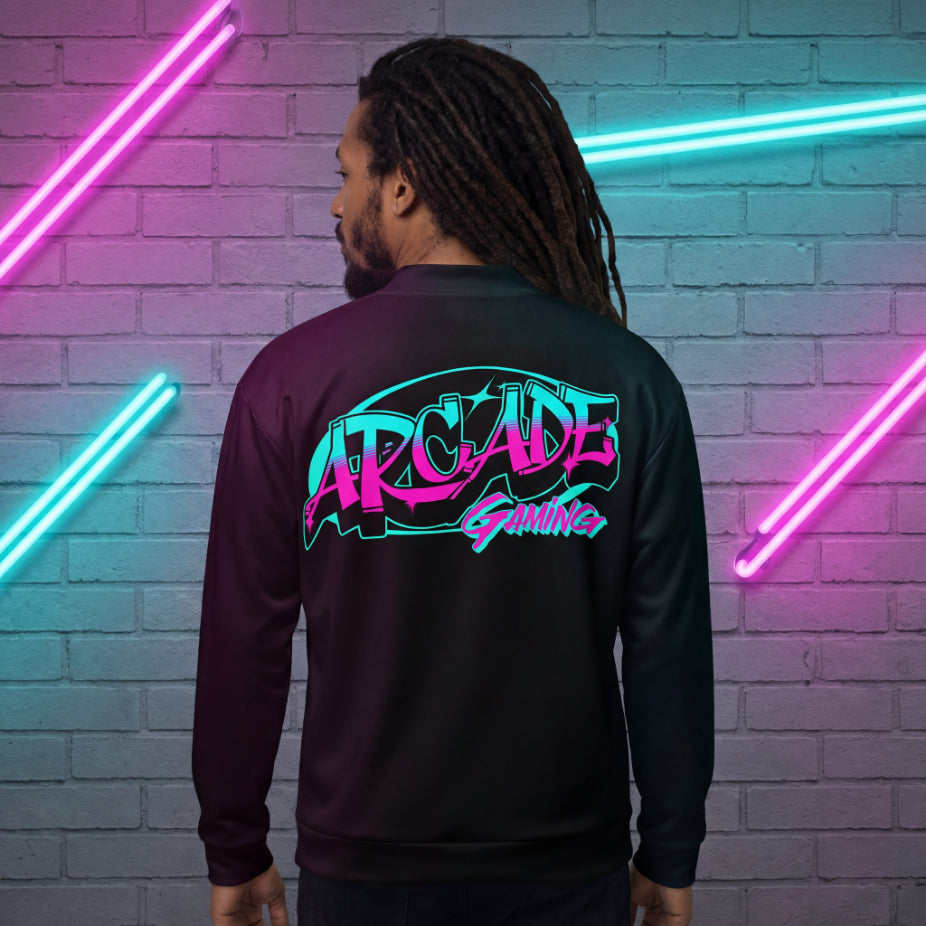 Gamer Level Arcade Gaming Unisex Bomberjacke